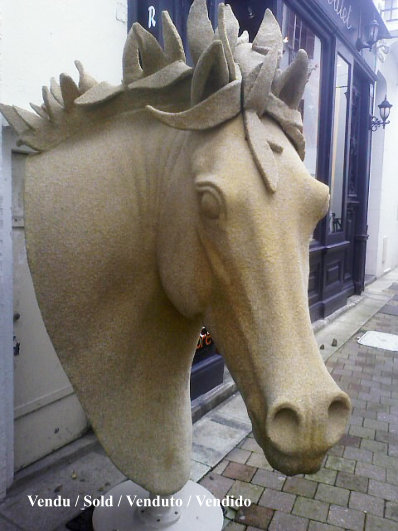 sculpture Resine expoxy sable de quartz - cheval